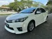 Used Toyota Corolla Altis 1.8 G Sedan (A) 2016 1 Careful Owner Only Push Start Button Full RF Bodykit New Pearl White Paint TipTop View to Confirm
