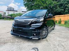 2.5 ZG PILOT SEAT , FULL TRD BODYKIT , SUNROOF , ROOF WITH MONITOR PLAYER , UNREGISTER Toyota Vellfire 2.5 ZG MPV , NEW STOCK!!!