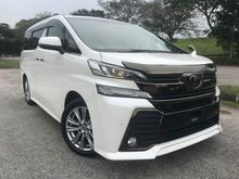 2016 Toyota Vellfire 2.5 Z Golden Eyes MPV**PRE-CRASH**RADAR CRUISE**SHOWROOM CONDITION**HIGH TRADE-IN**