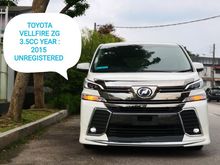 FREE 5 YEARS WARRANTY 2015 TOYOTA VELLFIRE ZG 3.5CC V6 / JBL / 4 CAMERA /MODELISTA BODY KIT / PILOT SEAT MPV