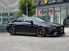 2023/2025 NFL Mercedes-Benz AMG CLA45 2.0 S 4MATIC+ Coupe with Modified Exhaust, Front Full PPF, Carbon Bodykit, Surround Camera, BSM, 2022, Black int