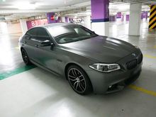 2014 BMW 528i 2.0 M Sport Facelift (A) Full Service Record/ Warranty & Free Service Until Nov 2019, 19” rim, 4 new tyres, 3M Matte Grey Car Wrap/Carbon Black Original Paint -- EASYSELL --