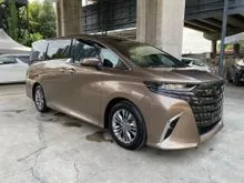 2024 Toyota Alphard 2.5 Z 7-Seater MPV GOLD Unregistered Grade 5A Twin Moonroof DIM  BSM 360 Camera