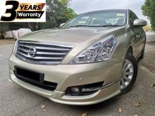 2011 Nissan Teana 2.5 Premium Sedan / 3 YEARS UNLIMITED MILEAGE WARRANTY / V6 ENGINE / LEATHER SEAT / NEW ANDROID PLAYER / TIP TOP CONDITION / 7 YEARS