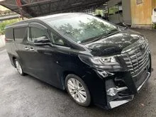 2017 Toyota Alphard 2.5 S 7 SEATER 2 PDOOR WITH ALPINE PLAYER, GRADE 4.5 FANTASTIC CONDITION