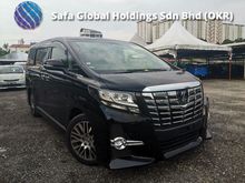 2017 Toyota Alphard 2.5 SC FULL ALPINE/SUNROOF/FULL LEATHER SEATS/PILOT SEATS/2 POWER DOOR/POWER BOOT UNREG