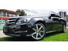 2014 MERCEDES BENZ C180 COUPE 1.8 CGI AMG FACELIFT JAPAN SPEC SELLING PRICE ( RM 139,000.00 NEGO ) CAR BODY - BLACK COLOR ( 4289 )