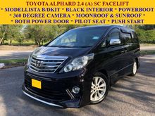 2013 TOYOTA ALPHARD 2.4 (A) SC FACELIFT BLACK INTERIOR FULL ACCESSORIES MODELLISTA BODYKIT VELLFIRE SERENA