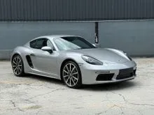 2021 Porsche 718 2.0 Cayman Coupe (A) 18 WAY SEATS REVERSE CAMERA SPORT EXHAUST SPORT SUSPENSION KEYLESS ENTRY UK SPEC UNREG
