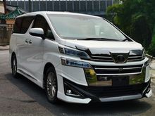 2018 TOYOTA VELLFIRE 3.5 VL FULL SPEC UNREG 3 YEARS WARRANTY - MODELLISTA KIT - JBL SOUND SYSTEM - 360 VIEW CAMERA - SUNROOF - PRE CRASH - BSM - FDM