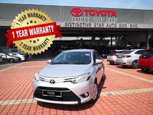 2014 Toyota Vios 1.5 AT- Free 2 Years Warranty+Free 2 Years Service by Authorized Toyota Service Centre