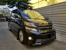 2012 Toyota Vellfire 2.4 Z G Edition Power Boot Reverse Camera 2 Power Door 2 Monitor Sunroof Moonroof Elec Seat Pilot Seat Push Start Button Keyless-Go