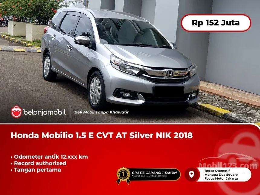 Jual Mobil Honda Mobilio 2018 E 1.5 di DKI Jakarta Automatic MPV Silver Rp 152.000.000