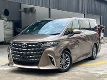2024 Toyota Alphard 2.5 NA Z 6-Seater MPV Japan Spec Unreg Gold Colour rare colour low Mileage Auto Side Step Sun Roof 360 Surround Camera DIM
