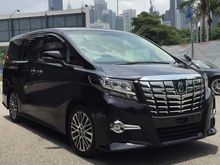2015 Toyota Alphard 2.5 G S C Package MPV SUNROOF PRE CRUSH PLS CALL 0193839680 CHONG