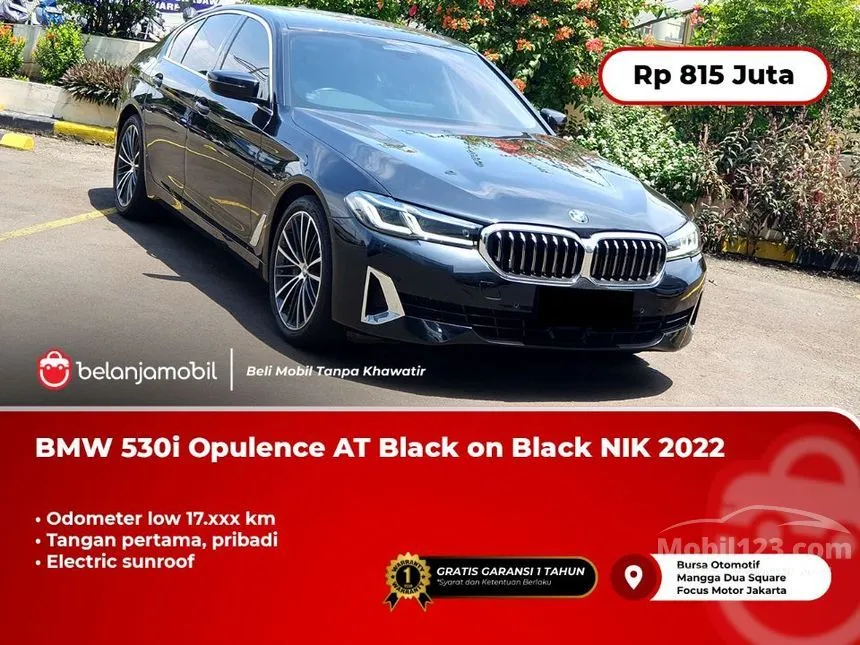 Jual Mobil BMW 530i 2022 Opulence 2.0 di DKI Jakarta Automatic Sedan Hitam Rp 815.000.000