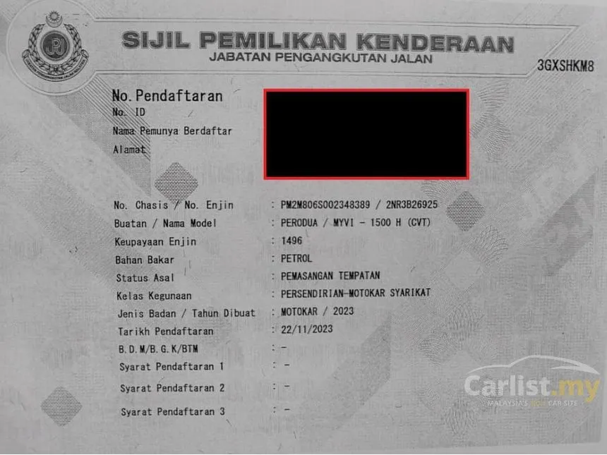 2023 Perodua Myvi H Hatchback