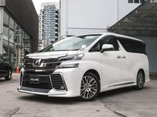 2016 Toyota Vellfire 2.5 ZG SUNROOF JBL PRECRASH LEATHER / 5 YEAR WARRANTY