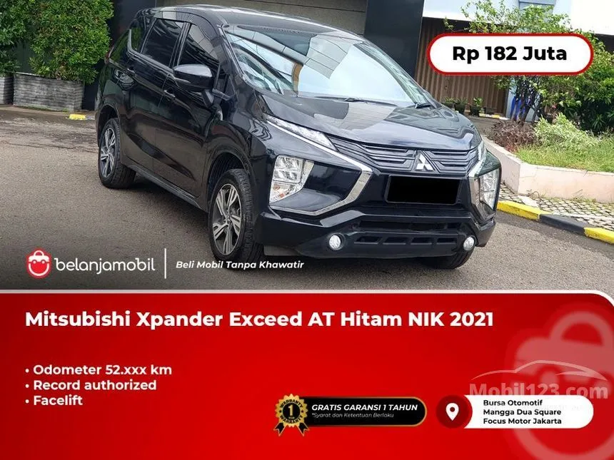 Jual Mobil Mitsubishi Xpander 2021 Exceed 1.5 di DKI Jakarta Automatic MPV Hitam Rp 182.000.000