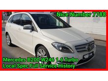 2015 Mercedes-Benz B200 W246 1.6 Turbo Warranty By EZcare Until 2019 Full Loan
