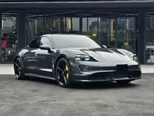 (HUGE SPEC) 2021 Porsche Taycan Turbo S Sedan, PDLS Plus, Carbon Bodykit, PCCB, Charge Port Sensor, MissionE Rim, 4 Seater, Sport Chrono, 2022, TurboS