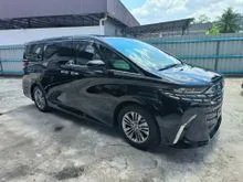 2024 Toyota Alphard 2.5 Z / GRADE 4.5A / 2K KM MILEAGE / DIM / BSM / 360 CAMERA / 2024 UNREGISTER