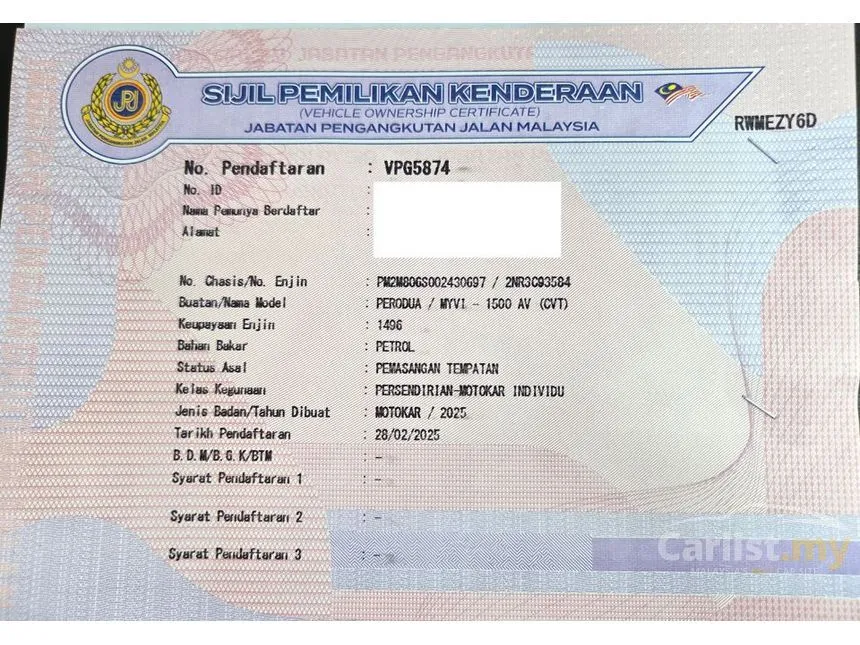 2025 Perodua Myvi AV Hatchback
