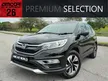 Used ORI 2016 Honda CR-V 2.4 i-VTEC SUV (A) 4WD FACELIFT ECO MODE PUSH START BUTTON DUAL ELECTRONIC LEATHER SEAT 5 SEATER BLACK INTERIOR ONE OWNER - Cars for sale