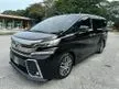 Used Toyota Vellfire 2.5 Z G Edition MPV (A) 2016 1 Lady Owner Only 2 Power Door 1 Power Boot High Spec Original Black Interior TipTop Condition