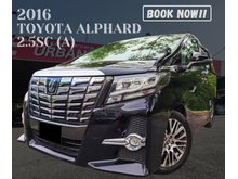 2016/2018 Toyota Alphard 2.5 SC Package MPV ALPHINE/ PILOT SEAT/SUNROOF/TIPTOP CONDITION