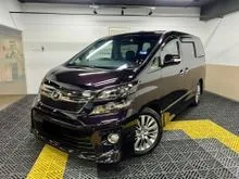 2012/17 Toyota Vellfire 2.4 Z GOLDEN EYES LOW MILEAGE REVERSE CAMERA POWER BOOT TIP TOP CONDITION 1 CAREFUL OWNER CLEAN INTERIOR FULL SEMI LEATHER
