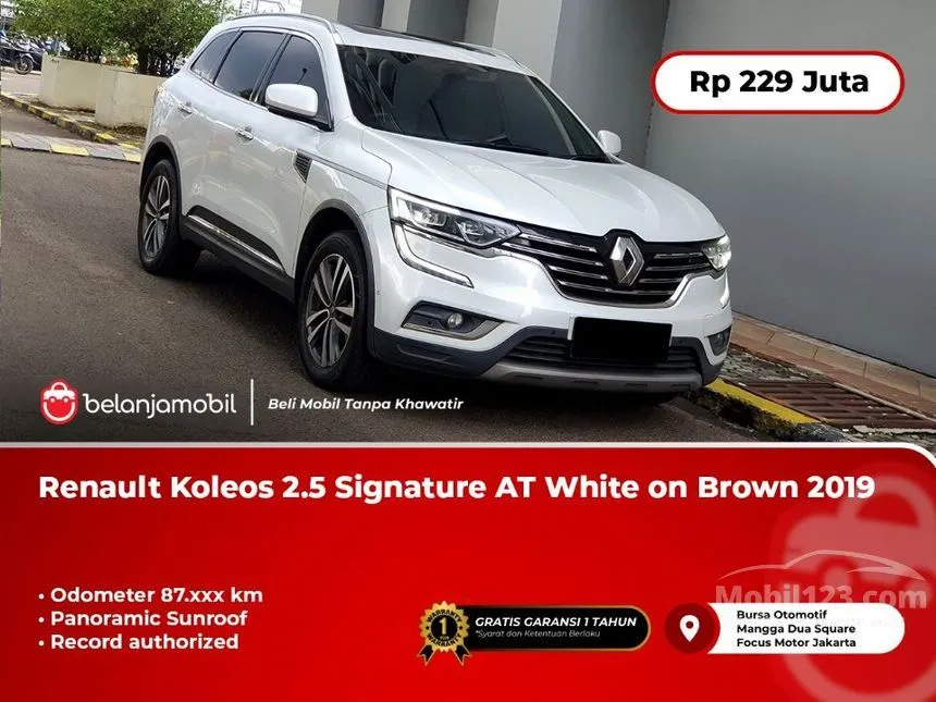 Jual Mobil Renault Koleos 2019 Signature 2.5 di DKI Jakarta Automatic SUV Putih Rp 229.000.000