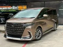RECON 2024 Toyota Alphard 2.5 Z Modelista PREMIUM NEW CAR SUPER LOW MILEAGE 33KM ONLY BSM HUD DIM SIDE STEP TWIN SUNROOF ROOF TV GRADE 6A JAPAN REPORT