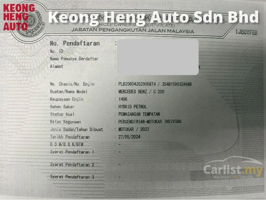 2023 Mercedes-Benz C200 Avantgarde Sedan
