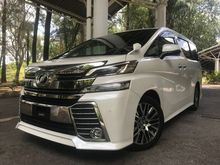 2015 Toyota Vellfire 2.5 Z G Edition MPV**ALPINE SURROUND SYSTEM**ALPINE REAR ENTERTAINMENT**PREMIUM WARRANTY**