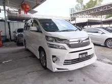 2011 Toyota Vellfire 2.4 Z MPV, 1 OWNER, 2 POWER DOOR, POWER BOOT, KEYLESS PUSH START, FREE 1 YEAR WARRANTY