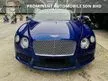 Used BENTLEY CONTINENTAL GT 4.0 2017,CRYSTAL BLUE IN COLOUR,POWER BOOT,FULL LEATHER,SELDOM USE,ONE OF VIP OWNER