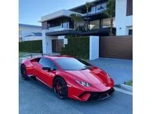 DRAGN BREATH RED PRE OWNED 2019/2019 LAMBORGHINI HURACAN 5.2 V10 PERFORMANTE COUPE NEW IMPORT LOCAL BEST VERSION OF ITS NEW