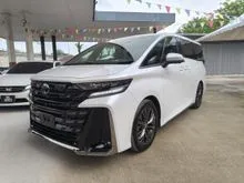 2025 Toyota Vellfire 2.4 Z Premier,6A,7K KM,HEAD UP DISPLAY,SPARE TYRE, SURROUND CAMERA 360,DIM,BSM,PRE CRASH, DIGITAL METER,2025 UNREG