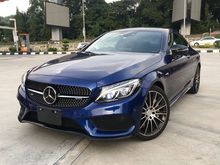 2017 Mercedes-Benz C43 AMG 3.0 (A) 4MATIC COUPE BiTURBO BURMESTER PREMIUM SOUND SYSTEM PRE CRASH SYSTEM