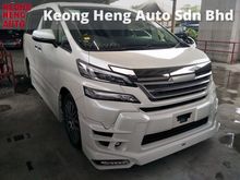 2015 Toyota Vellfire 2.5 ZG SUNROOF FULL BODYKIT POWER BOOT 360 VIEW CAMERA 1 YEAR WARRANTY LOCAL AP