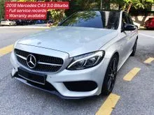 TRUE 2018 Mercedes-Benz C43 AMG 3.0 4MATIC 362HP 9G Full Serv Record