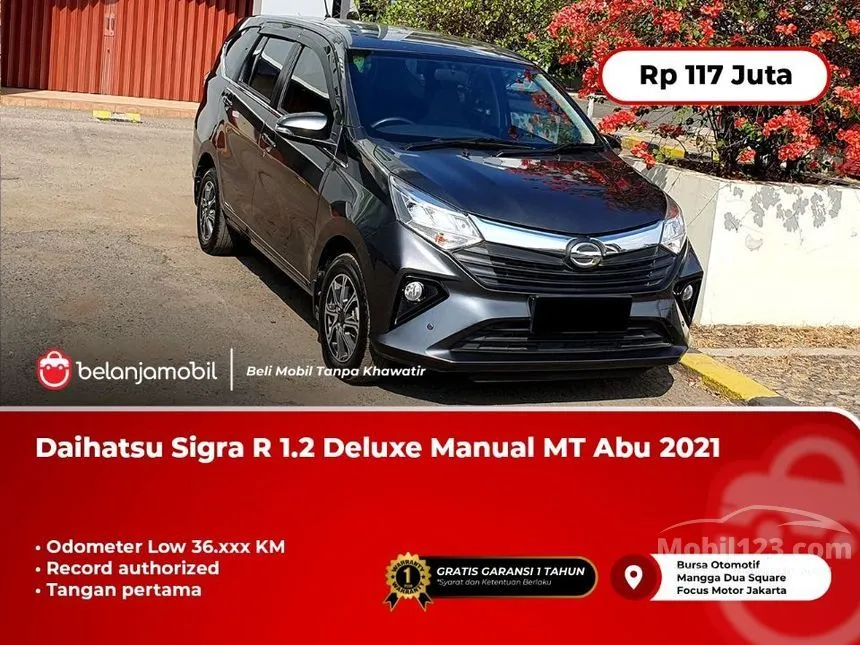 Jual Mobil Daihatsu Sigra 2021 R Deluxe 1.2 di DKI Jakarta Automatic MPV Abu