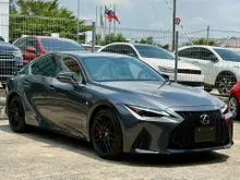 2022 Lexus IS 300 2.0 F Sport (G/AA) 27000KM - RED INTERIOR , S/ROOF , TRD SIDE MIRROR , ORANGE BRAKE CALIPER  , BBS LIGHT WHEELS