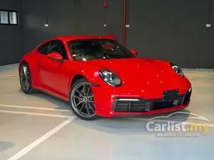 2020 Porsche 911 3.0 Carrera 992 Coupe (Unregistered) Porsche Japan Pre-owned Unit, 16k km, Sport Chrono Package, 360 Camera, Sport Tailpipe in Black