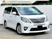 Used OTR PRICE 2013 Toyota Alphard 2.4 G 240S MPV 7 SEATER PILOT SEAT POWER BOOTH HIGH SPEC ONE OWNER - Cars for sale