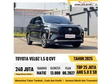 2025 Toyota Veloz 1.5 Q (Premium Color) MPV Matic Hitam Kondisi Like New Siap Pakai Harga Termurah