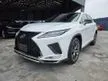 Recon 2020 Lexus RX300 2.0 F Sport SUV, Pan Roof, 2nd Row Electronic Control Seats