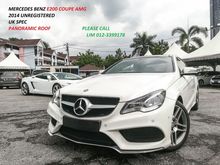 2014 Mercedes-Benz E200 2.0 AMG Coupe UNREG