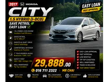 2017 Honda City 1.5 Hybrid Save Petrol Bulanan Rendah Senang Lulus